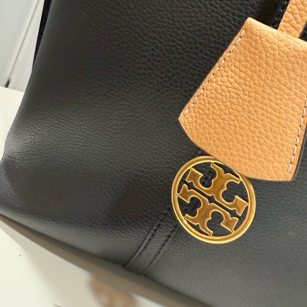 Tory Burch Perry EUC Triple Compartment Leather Large Shoulder Tote BLACK - Picture 8 of 16